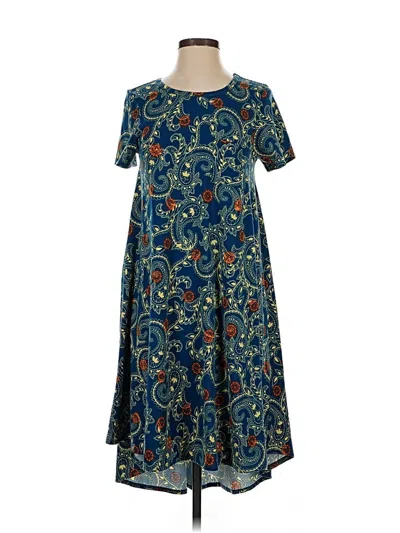 Pre-owned Lularoe Casual Dress In Blue