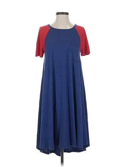 Pre-owned Lularoe Casual Dress In Blue