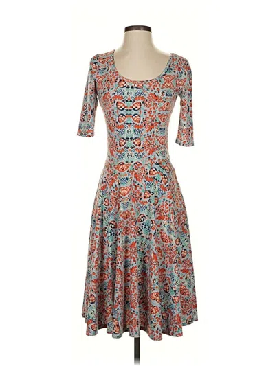 Pre-owned Lularoe Casual Dress In Blue