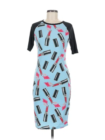 Pre-owned Lularoe Casual Dress In Blue