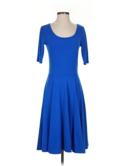 Pre-owned Lularoe Casual Dress In Blue