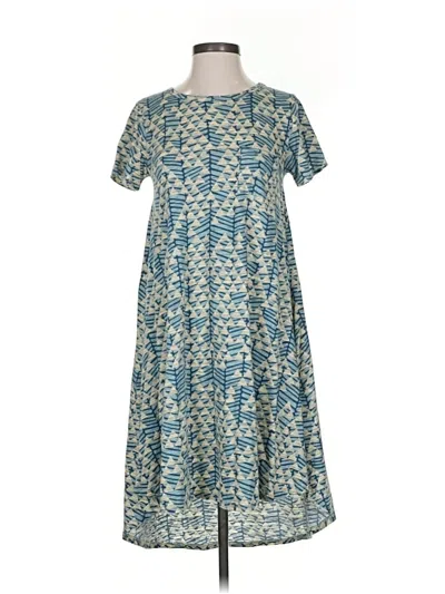 Pre-owned Lularoe Casual Dress In Blue