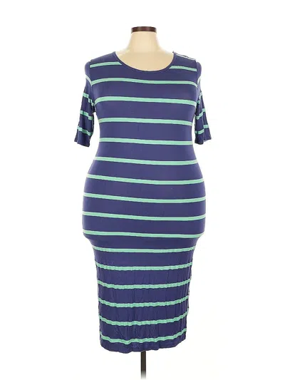 Pre-owned Lularoe Casual Dress In Blue