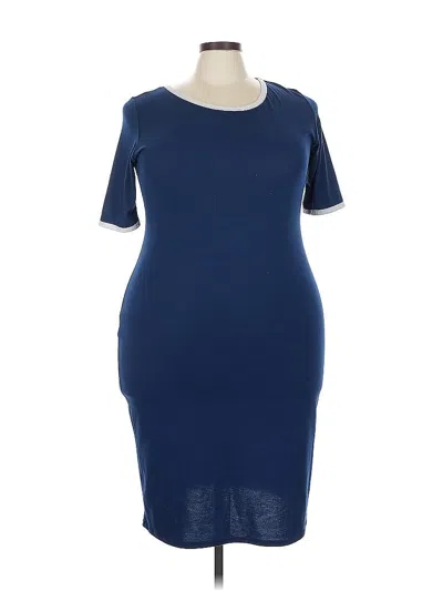 Pre-owned Lularoe Casual Dress In Blue