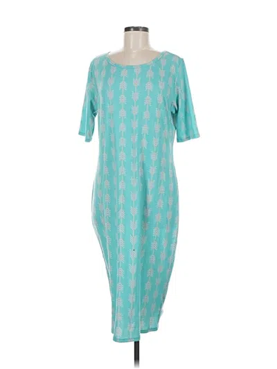 Pre-owned Lularoe Casual Dress In Blue