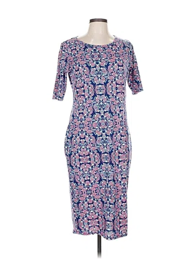 Pre-owned Lularoe Casual Dress In Blue