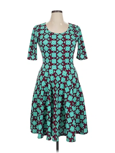 Pre-owned Lularoe Casual Dress In Blue