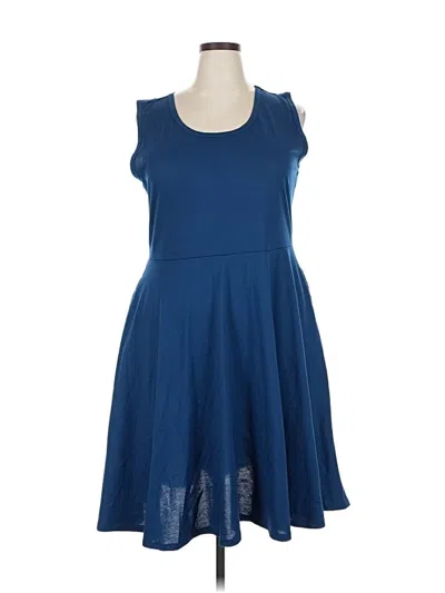 Pre-owned Lularoe Casual Dress In Blue