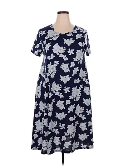 Pre-owned Lularoe Casual Dress In Blue