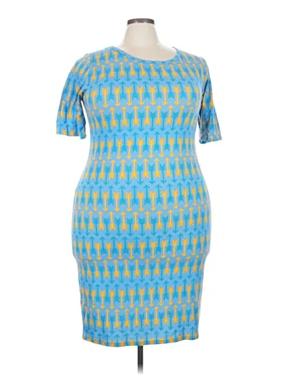 Pre-owned Lularoe Casual Dress In Blue