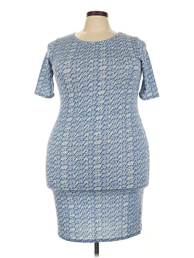 Pre-owned Lularoe Casual Dress In Blue