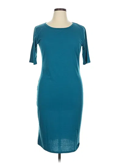 Pre-owned Lularoe Casual Dress In Blue