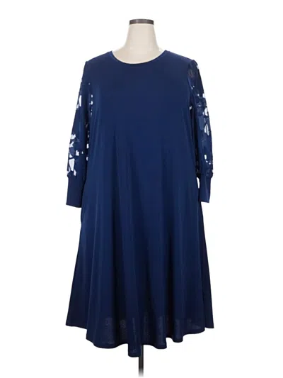 Pre-owned Lularoe Casual Dress In Blue