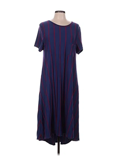 Pre-owned Lularoe Casual Dress In Blue