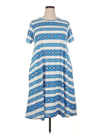 Pre-owned Lularoe Casual Dress In Blue