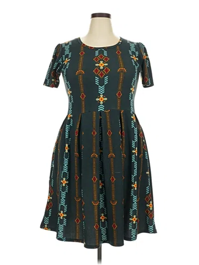 Pre-owned Lularoe Casual Dress In Blue
