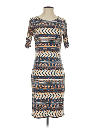 Pre-owned Lularoe Casual Dress In Blue