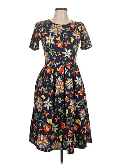 Pre-owned Lularoe Casual Dress In Blue