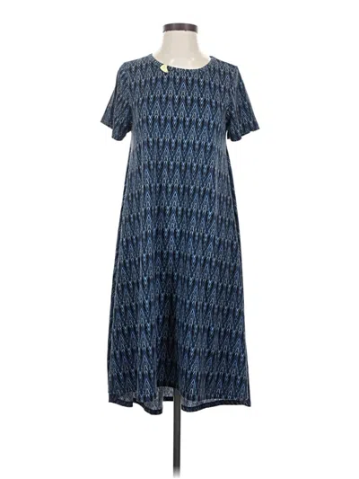 Pre-owned Lularoe Casual Dress In Blue