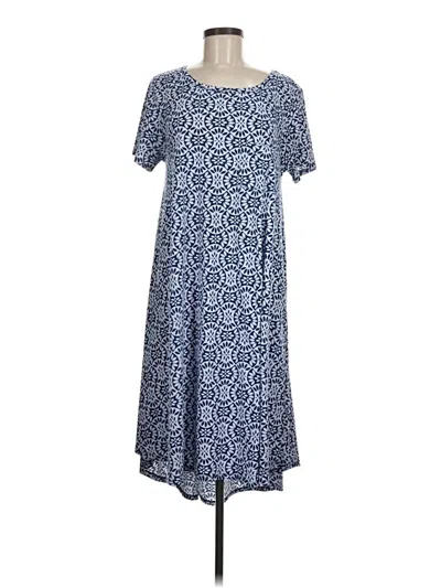 Pre-owned Lularoe Casual Dress In Blue