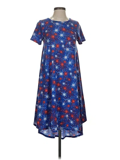 Pre-owned Lularoe Casual Dress In Blue