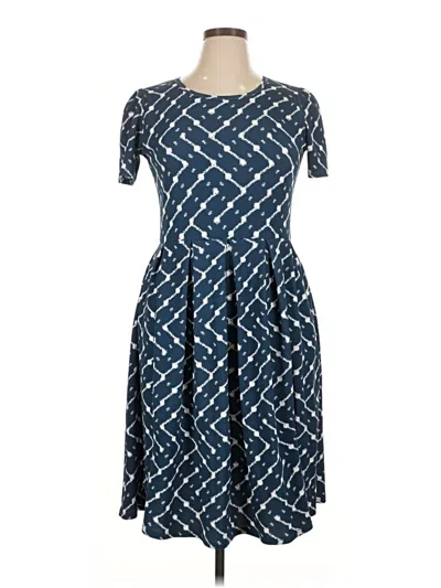Pre-owned Lularoe Casual Dress In Blue