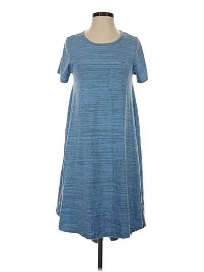Pre-owned Lularoe Casual Dress In Blue