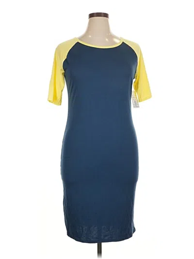 Pre-owned Lularoe Casual Dress In Blue