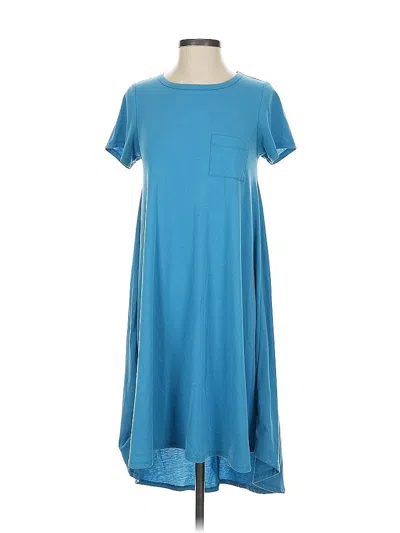Pre-owned Lularoe Casual Dress In Blue