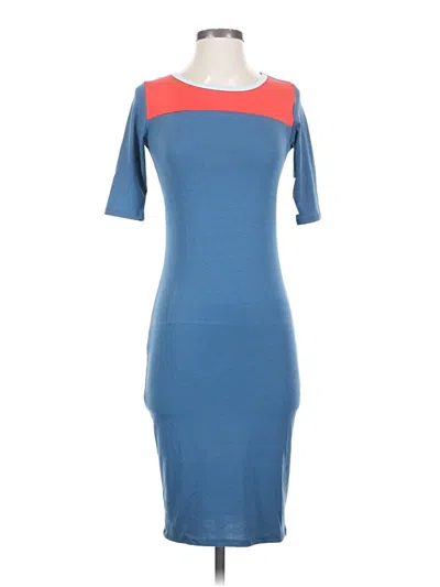 Pre-owned Lularoe Casual Dress In Blue