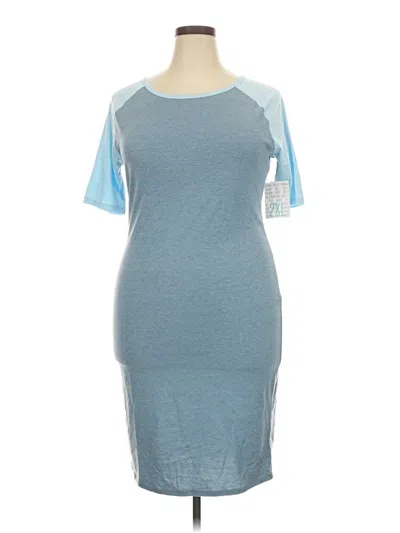 Pre-owned Lularoe Casual Dress In Blue