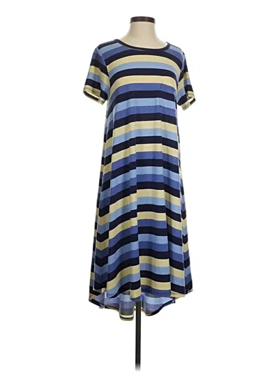 Pre-owned Lularoe Casual Dress In Blue