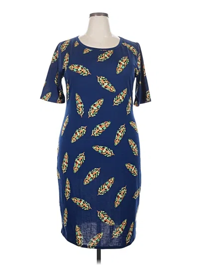 Pre-owned Lularoe Casual Dress In Blue