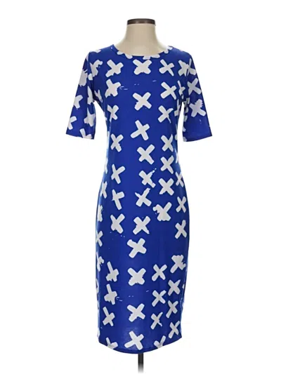 Pre-owned Lularoe Casual Dress In Blue