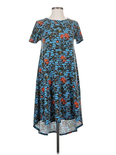 Pre-owned Lularoe Casual Dress In Blue