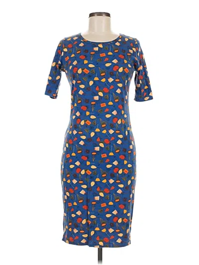 Pre-owned Lularoe Casual Dress In Blue