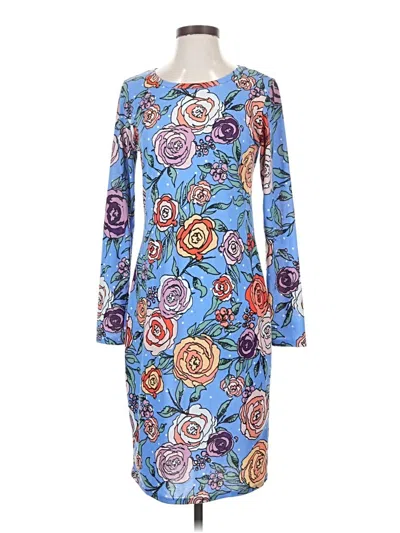 Pre-owned Lularoe Casual Dress In Blue