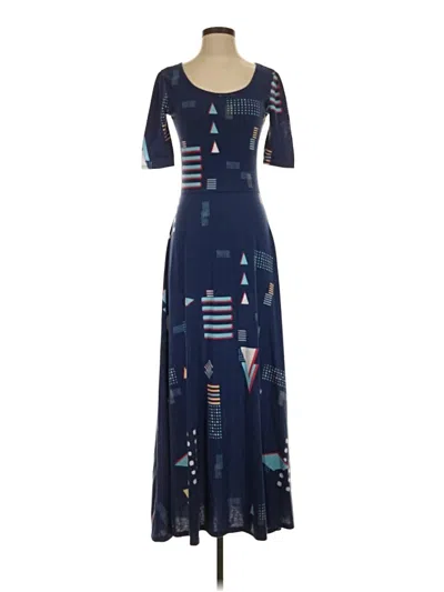 Pre-owned Lularoe Casual Dress In Blue