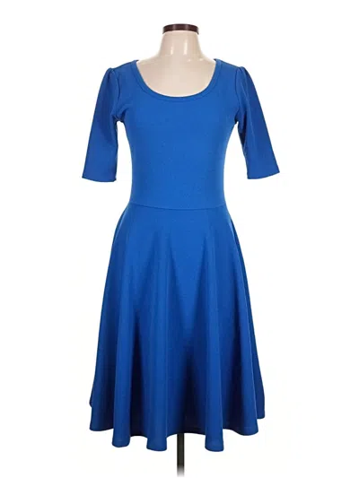 Pre-owned Lularoe Casual Dress In Blue