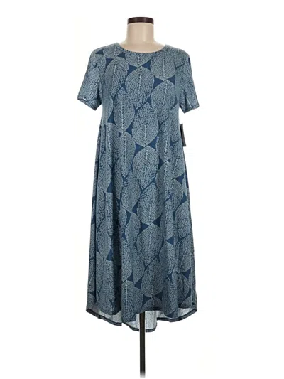 Pre-owned Lularoe Casual Dress In Blue