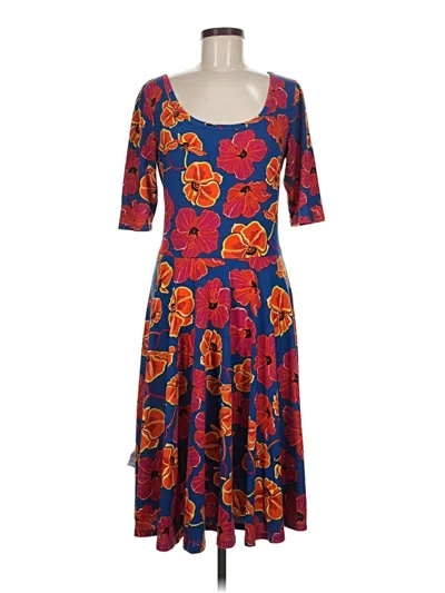 Pre-owned Lularoe Casual Dress In Blue
