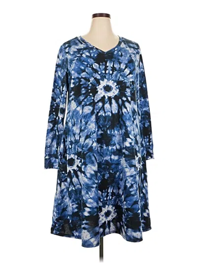 Pre-owned Lularoe Casual Dress In Blue