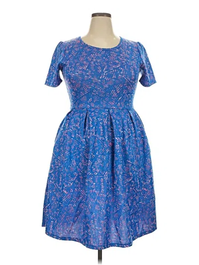 Pre-owned Lularoe Casual Dress In Blue