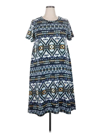 Pre-owned Lularoe Casual Dress In Blue