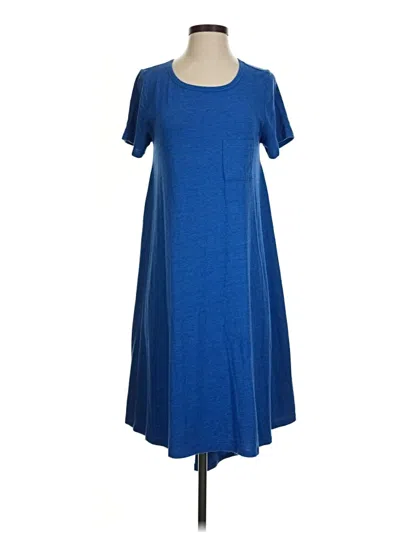 Pre-owned Lularoe Casual Dress In Blue