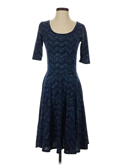 Pre-owned Lularoe Casual Dress In Blue