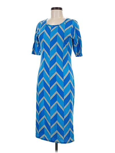 Pre-owned Lularoe Casual Dress In Blue