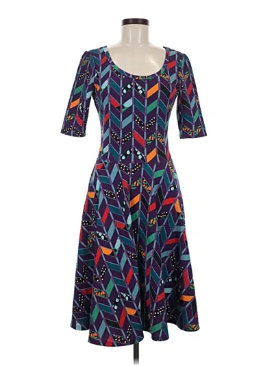 Pre-owned Lularoe Casual Dress In Blue