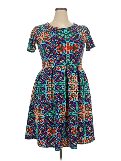 Pre-owned Lularoe Casual Dress In Blue