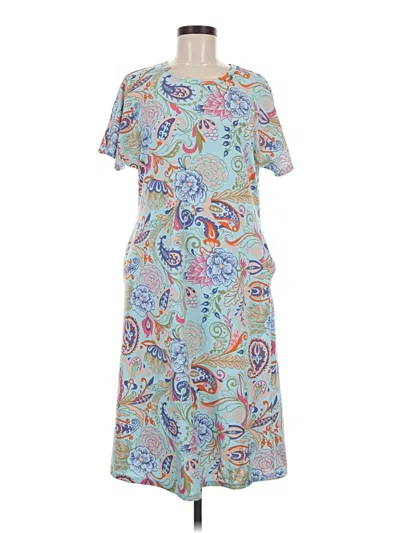 Pre-owned Lularoe Casual Dress In Blue